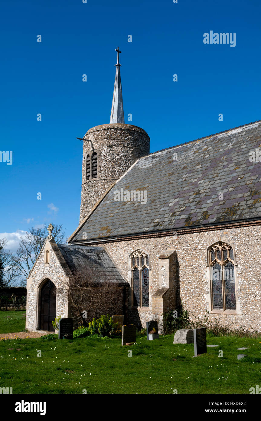 St. Mary`s Church, Titchwell, Norfolk, England, UK Stock Photo